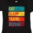 thumbnail image 4 of Inktastic Eat Sleep Trains Repeat Boys or Girls Baby Bodysuit, 4 of 5