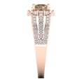 thumbnail image 3 of 1.76ct round cut yellow moissanite 14k rose gold halo Bridal Wedding Engagement Promise Anniversary Ring for Women size 4.25, 3 of 7