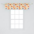 thumbnail image 2 of Ambesonne Nautical Window Valance, Sea Shells Crab Motifs, 54" X 12", Pale Yellow Multicolor, 2 of 3