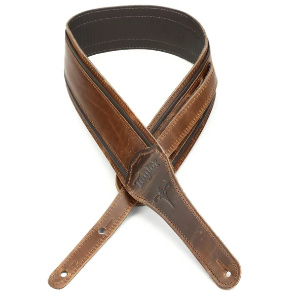 Taylor Guitars Fountain 2.5" Leather Guitar Strap in Weathered Brown