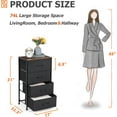 thumbnail image 3 of Small Nightstand Dresser, 4 Drawer Fabric Storage Bins Organizer, Black, 3 of 7