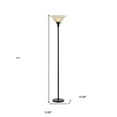 thumbnail image 3 of 71" Bronze Torchiere Floor Lamp With Beige Frosted Glass Dome Shade, 3 of 7
