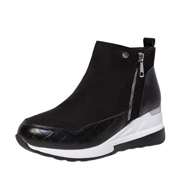 Amzcrzy Zapatos de mujer,Zapatos de mujer,Zapatillas de mujer, Botas retro de color liso con suela gruesa y tacón alto, punta redonda y estilo casual para mujer. Sandalias Mujer Zapatillas De Casa