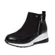 thumbnail image 1 of Amzcrzy Zapatos de mujer,Zapatos de mujer,Zapatillas de mujer, Botas retro de color liso con suela gruesa y tacón alto, punta redonda y estilo casual para mujer. Sandalias Mujer Zapatillas De Casa, 1 of 5