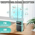 thumbnail image 4 of Pocket Radio AM FM, Mini Portable Radios, Transistor Radios with USB-C Charging& Battery Operated, Excellent Reception& Clear Speaker and Headphone Jack, Back Clip, Flashlight for Senior and kids, 4 of 6