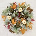 thumbnail image 5 of Luxsea Autumn Wreath Artificial Material White and Autumn Colors 17.7" Width, 5 of 6