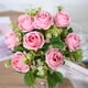 thumbnail image 4 of Inteprter 9 rosas artificiales, ramo de Camelia, simulación Floral, hogar, boda, pared de flores, de fiesta, accesorios de decoración de flores Flores artificiales, 4 of 6