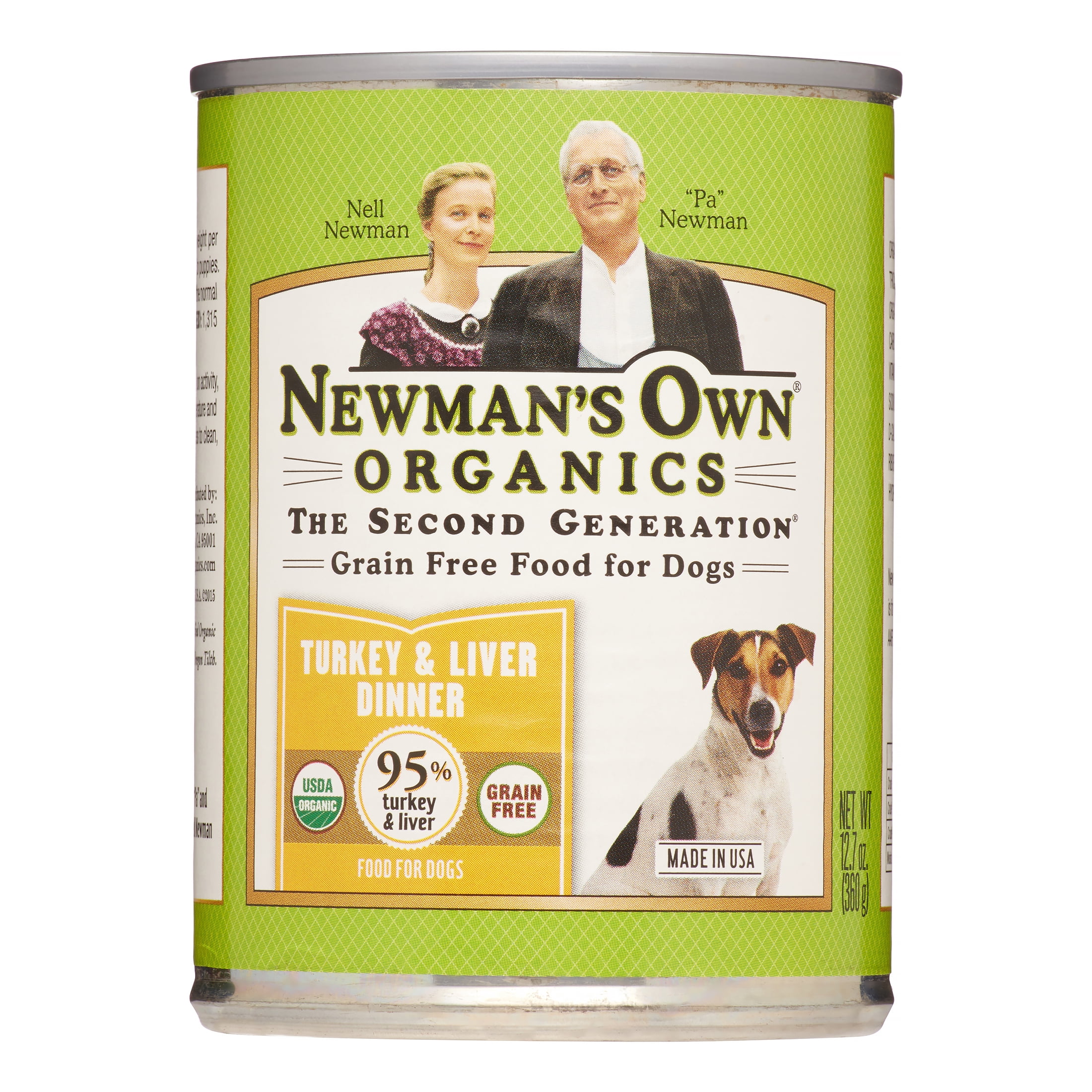 Newman's Own Organics GrainFree Turkey & Liver Dinner Wet Dog Food, 12