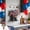 D, variant on 2Pcs Patriotic Wooden Welcome Signs, Rustic Farmhouse Style Independence Day Decor with Stars and Stripes, Round Hanging Plaques for Front Door Porch and Wall Decoration