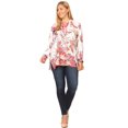 thumbnail image 5 of Sakkas Ditta Women's Casual Loose Long Sleeve Print Button Down Shirt Tunic Blouse - NM219-Multi - Plus Size, 5 of 5
