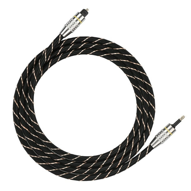 Toslink A Mini Enchufe Cable De Audio Digital De Fibra óptica De 3,5 Mm Conector SPDIF Chapado En Oro Redondo Negro 1,5 M De Entretenimiento En El Hogar Con Sonido HiFi De