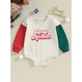 thumbnail image 2 of Liacowi Baby Girls Boys Christmas Onesie Infant Long Sleeve Crew Neck Letter Print Romper Bodysuits 6M 12M 18M 24M Newborn Spring Autumn Christmas Clothes, 2 of 9