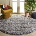 thumbnail image 2 of SAFAVIEH Iceland Hannah Abstract Shag Area Rug, Grey/Dark Grey, 4' x 4' Round, 2 of 7
