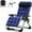 bleu, variante sur lilypelle Chaise Zéro Gravité, Chaises Longues Pliantes d'Extérieur de Qualité Supérieure pour Pelouse, Chaises de Patio Inclinables Robustes et Réglables avec Coussin Amovible, Appuie-Tête et Plateau