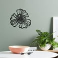 thumbnail image 6 of Tongina Iron Wall Decoration Floral Wall Hanging Decor Home Office Decor, Modern Wall Ornament Metal Wall Art for Hotel Kitchen Black Large, 6 of 8
