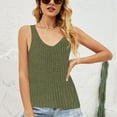 thumbnail image 4 of Babysbule Womens Tank Tops Women's Casual Fashion Solid Color Knitting Camisole V-Neck Tank Tops, 4 of 7