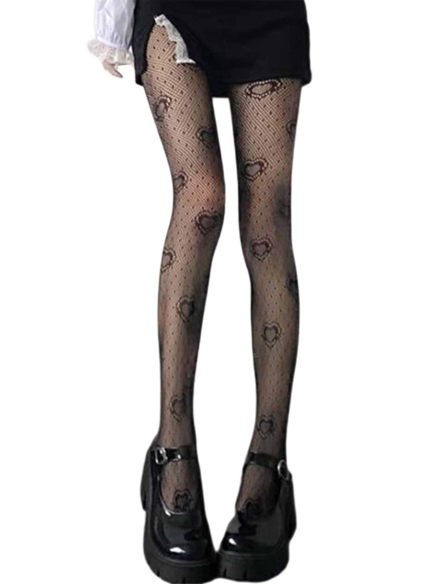 Women's Patterned Pantyhose High Waist Sheer Tights Fishnet Floral ...