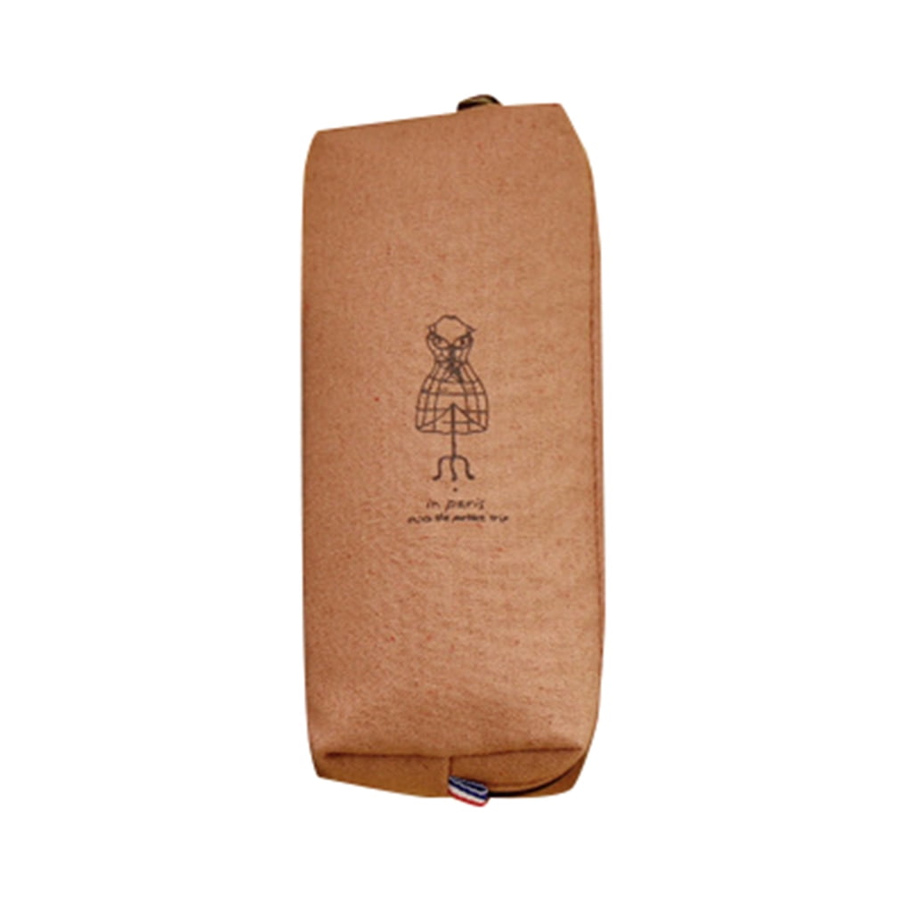 Burlap Pencil Case Kids School Eiffel Tower Pen Box School Stationery Coin Purse Storage Bag Workhe Walmart