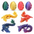 thumbnail image 1 of Set de 4 llaveros juguete de huevos de dragón impresos en 3D RCARQMU, 1 of 7