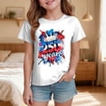 thumbnail image 2 of Wxirdiow Girls Tshirts 250 Anniversary USA Shirt Girls Graphic T-Shirt 4th of July Tees American Flag Patriotic Short Sleeve Top White Size,9-10 Years, 2 of 5