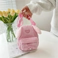 thumbnail image 4 of Sac de Maquillage Sanrio Dessin Animé Kuromi Melody Cinnamoroll Sac de Rangement pour Rouges à Lèvres Cosmétiques Sac de Toilette Portable en Velours Côtelé avec Broderie, 4 of 6