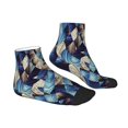 thumbnail image 3 of Bingfone Abstract Blue Squares Design Patterned Men'S Women'S Casual Cotton Socks, 3 of 9