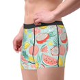 thumbnail image 2 of Yiaed Bright Peach Print Men's Soft Cotton Boxer Shorts Breathable Boxers Underwear Moisture-Wicking Underwear Stretch Boxer Briefs for Man-Large, 2 of 5