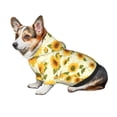 thumbnail image 7 of Honeii European-style Pattern Sunflower Print Small Dog Hoodies Pet Hooded Sweatshirts Fall Winter Puppy Cat Sweaters Warm Clothes for Small Dogs Outfits Costume-XX-Large, 7 of 7