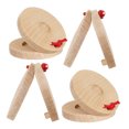thumbnail image 3 of SWETRACE 4Pieces Wooden Castanets Beige For Children Rhythm Creation, 3 of 7