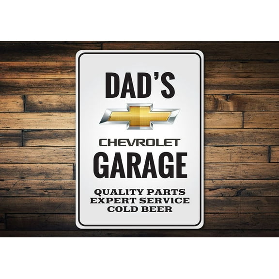 Chevrolet Garage Novelty Sign, Metal Wall Decor - 10x14 inches