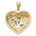 thumbnail image 4 of 14K Two-Tone Gold Charm Pendant Themed 22.5 mm 18 Tri Color Butterfly Heart, 4 of 4