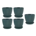 thumbnail image 1 of Bgsha 5 Pack 6 Inch Plant Pots Plastic Flower Pots Modern Flower Pots Indoor Outdoor, 1 of 6