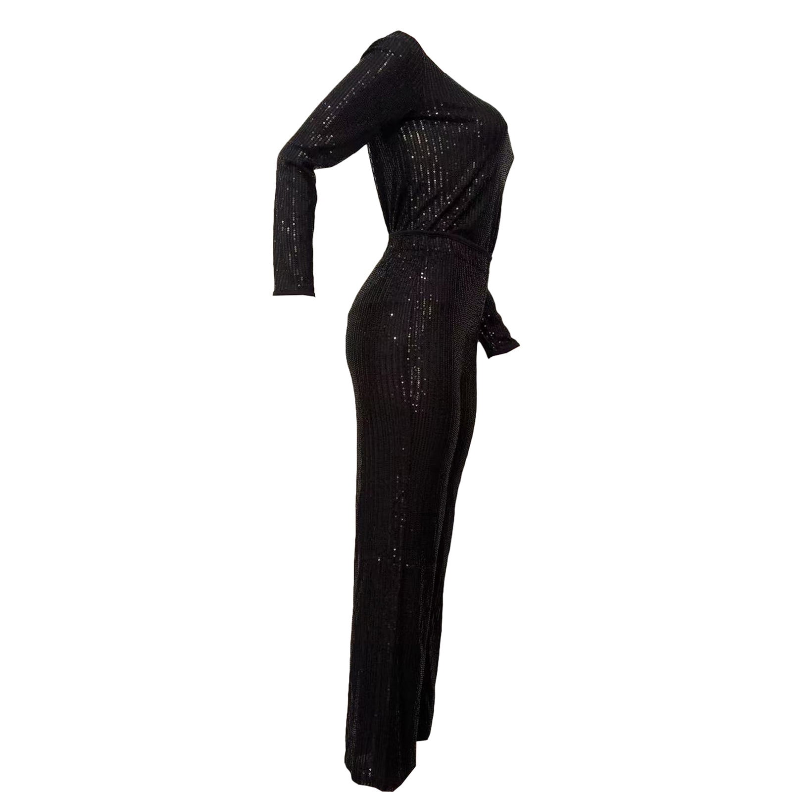 Womens Petite Lounge Sets 2 Piece Outfits Fall Linen Outfits Women 2 Piece Plus Women's Solid Color Sequin Fashion Suit Comfortable Casual Long Sleeve Pants Two-piece Set