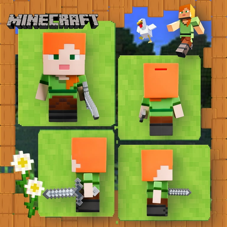 Minecraft Alex Orange Green Plastic Coin Bank - Walmart.com