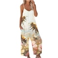 thumbnail image 2 of Awdenio Women's Jumpsuits, Rompers & Overalls, Women'S Independence Day Print Sleeveless Pocket Strap Casual Overalls Romper on Sale, 2 of 4