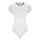 thumbnail image 4 of Body de una pieza para mujer de Fnochy, mono sexy de canalé con cuello cuadrado y manga corta., 4 of 6