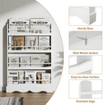 thumbnail image 3 of Homfa 4-Tier Book Shelf, White Bookshelf, Kid's Storage Organizer Bookcase for Kids Room, 3 of 9