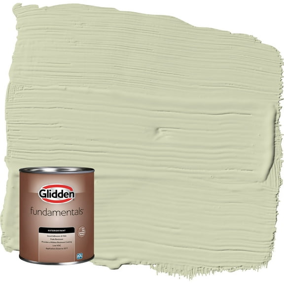 Glidden Fundamentals Pickling Spice / Green Semi-Gloss Exterior Paint, 1 Quart