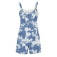 thumbnail image 4 of Aueoeo Womens Summer Casual Sleeveless Romper Loose Strap Shorts Overalls Jumpsuit with Pockets Clothes On Clearance, 4 of 5