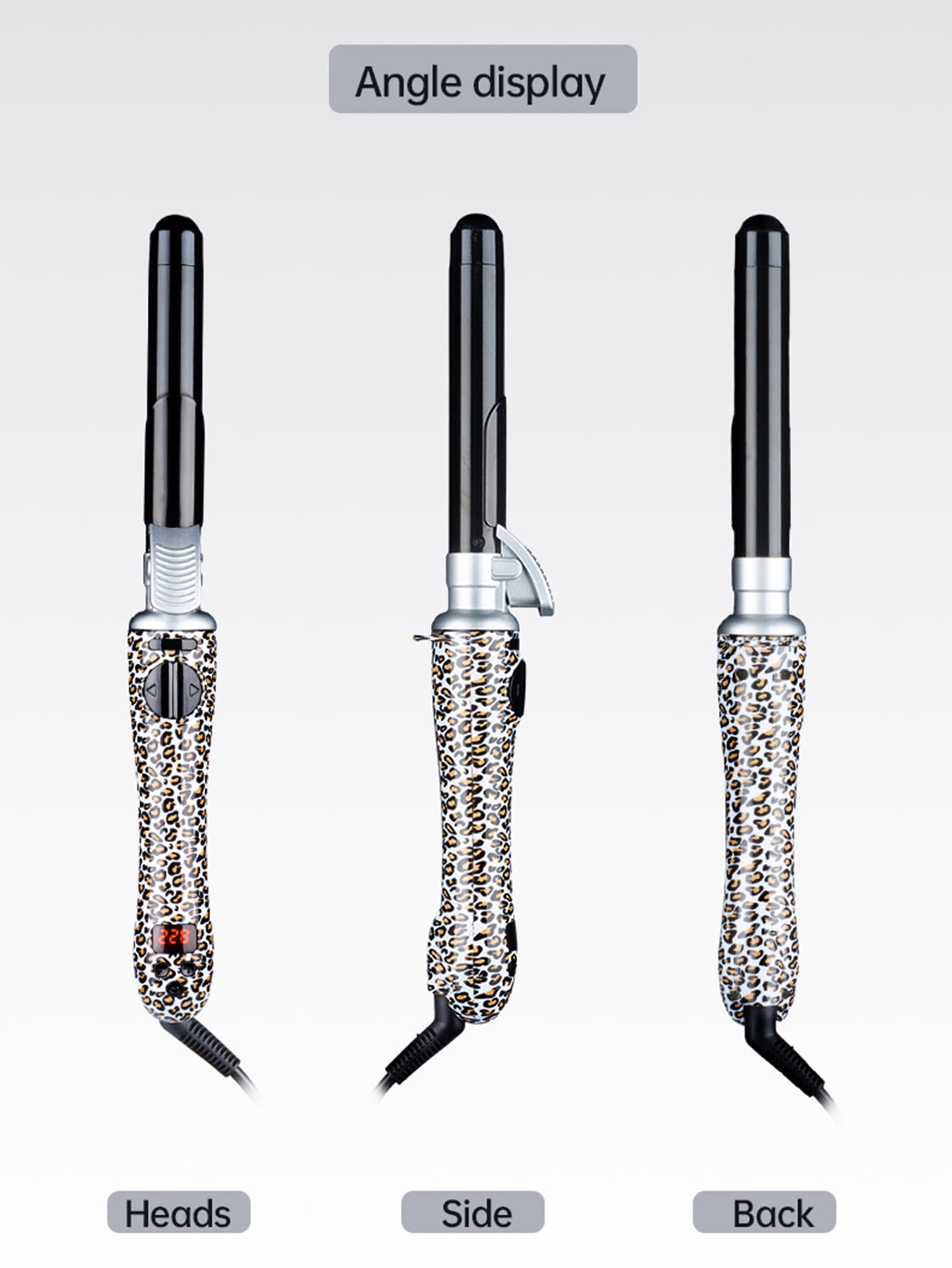 Automatic Rotating Curling Iron, 360° Dual-Direction with Digital Temperature Control, Anti-Scald Design, Negative Ion Hair Care, Rapid Heating, Ceramic Coating, Long-Lasting Curls for All Hair Types