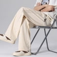 thumbnail image 4 of NIEWTR Mens Training Sweatpants Solid Tone Drawstring Waist Pockets Joggers Casual Sport Pants Lightweight Breathable Trousers(A-Khaki,7XL), 4 of 8