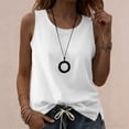 thumbnail image 4 of Cotton Linen Tank Tops for Women Summer Casual Comfy Sleeveless Shirts Crew Neck Loose Lightweight Gauze Cami Tees, 4 of 8