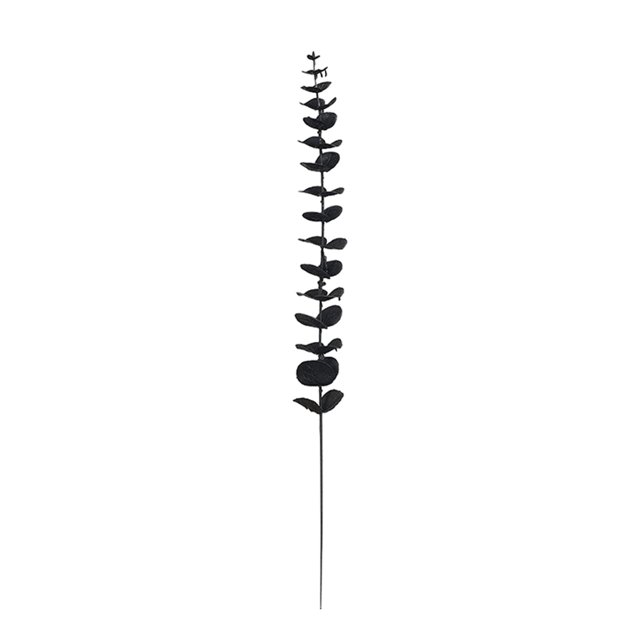Wosthever 20 plantas artificiales realistas, flores artificiales para decoración del hogar, hojas de boda, apariencia realista, bajo Plantas Artificiales Negro Eucalipto