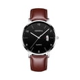 thumbnail image 2 of Resicozy Men Watch Quartz Waterproof Wristwatch with Leather Band Casual Simple Fashion Mens Watches Gift, 2 of 4