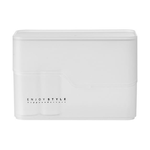 Cosmetics Organizer Multi-purpose High Capacity Dust-proof with Lid Toiletries Cotton Swab Container for Bathroom