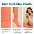 thumbnail image 4 of Women Cotton Slouch Socks 3 Pairs Shoe Size 5-10 (Capri-Mint-Peach), 4 of 7