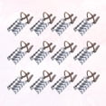 thumbnail image 4 of 15 puntas de molde de uñas de metal, extensión de uñas de aluminio, cubierta de dedo, formas de arte de uñas de gel reutilizables para manicura de mujer (plata), 4 of 5