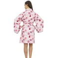 thumbnail image 3 of Bimba Women's Pink Long Sleeve Kimono Coverup Robe Floral Print Sleepwear - 22, 3 of 4