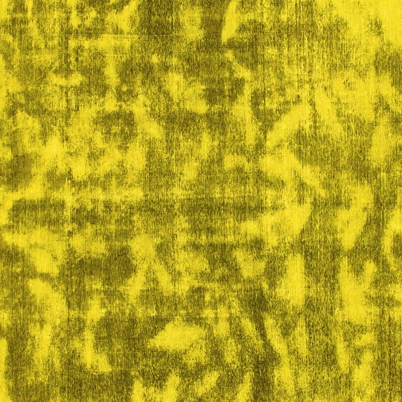 Ahgly Company Indoor Square Abstract Yellow Modern Area Rugs, 3' Square