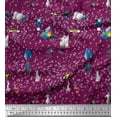 thumbnail image 1 of Soimoi Velvet Fabric Spaceship,Star & Satellite Cartoon Print Sewing Fabric Yard 58 Inch Wide, 1 of 1